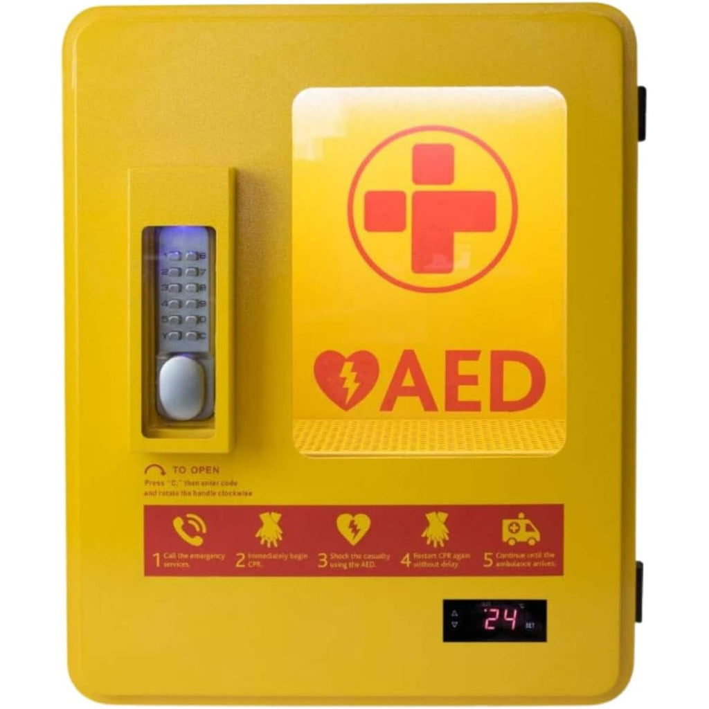 Reliance Medical AED Alarmed Outdoor Heated Metal Cabinet