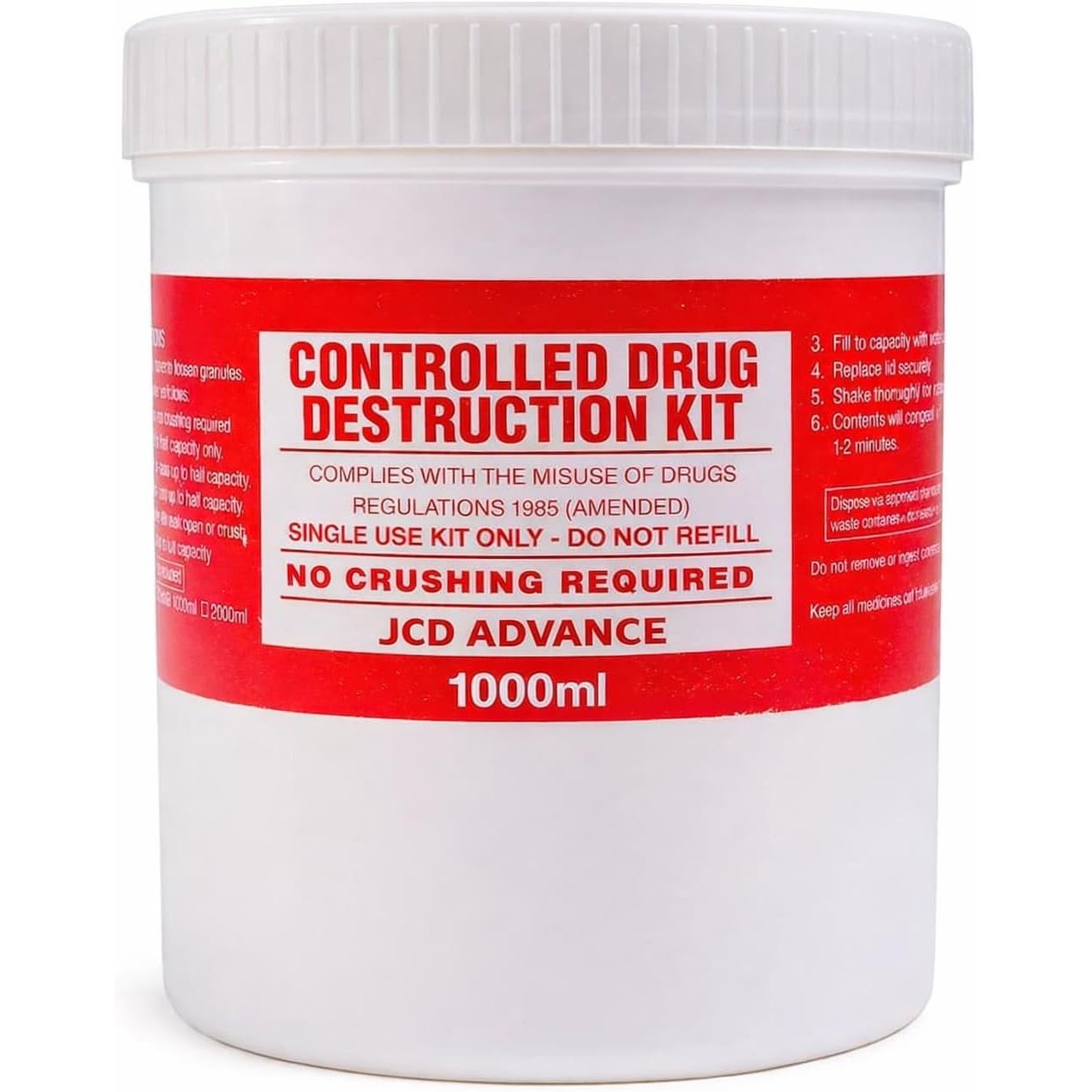 JCD Advance Controlled Drug Destruction Kit (1000ml)