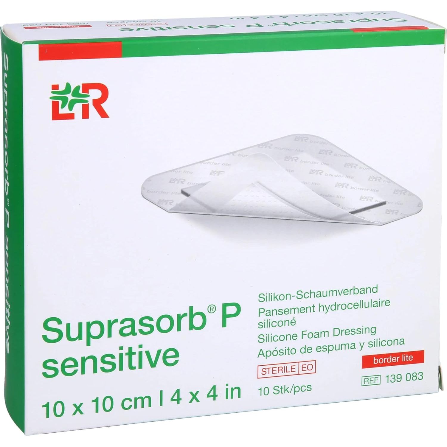 Lohmann & Rauscher Suprasorb P Sensitive Border Lite 10 x 10cm