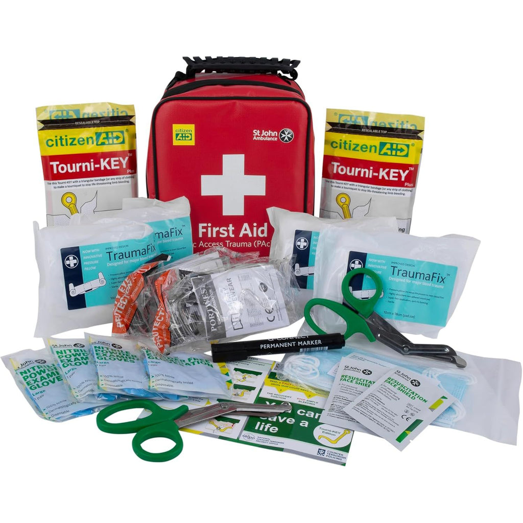 St John Ambulance Zenith Public Access Trauma (Pact) First Aid Kit with Tourni-Key