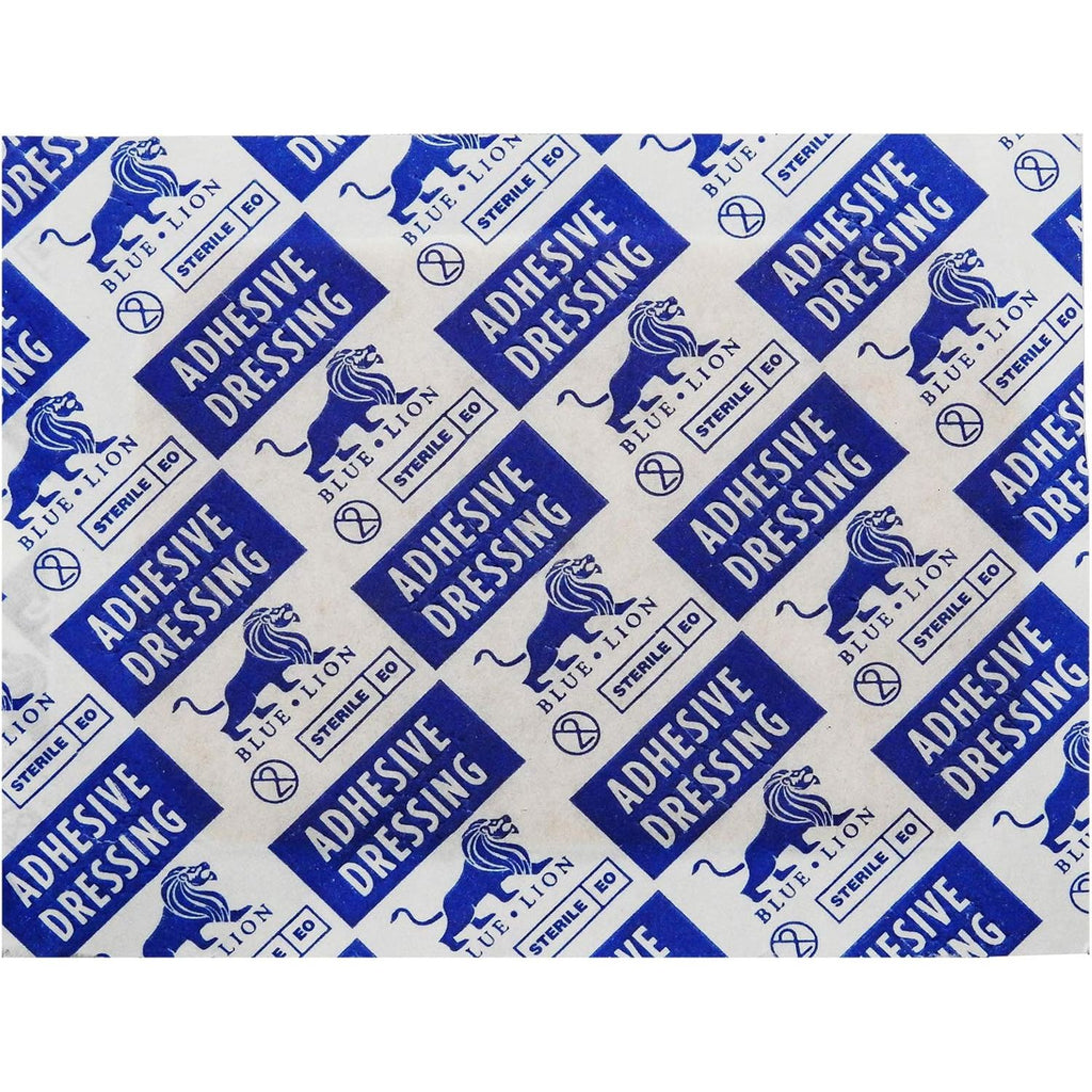Blue Lion Large Sized Fabric 7.2cm 5.1cm Injury Wound Medical Grade CE Plasters