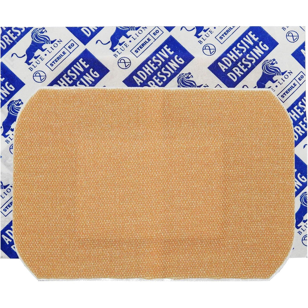Blue Lion Large Sized Fabric 7.2cm 5.1cm Injury Wound Medical Grade CE Plasters